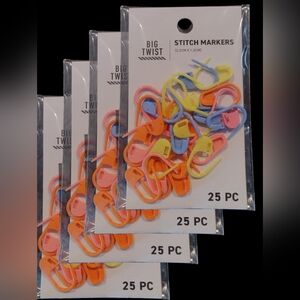 Jo-Ann Big Twist Locking Stitch Markers, 100 Count, Plastic Multicolor - NEW